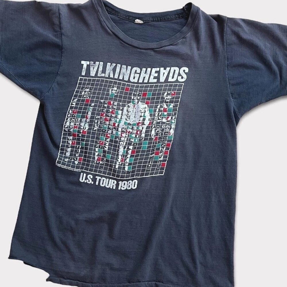 1980 Talking Heads US Tour Band Tee Shirt 80s .
